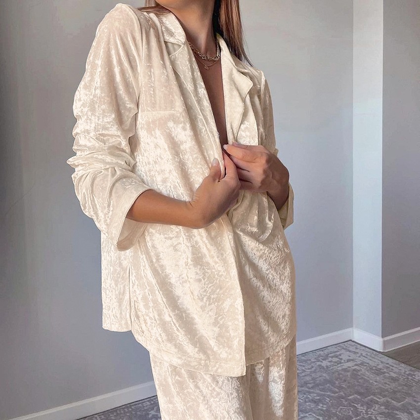 Velvet Blazer Women - Lounge Pj Nightwear Pyjamas Velvet Blazer