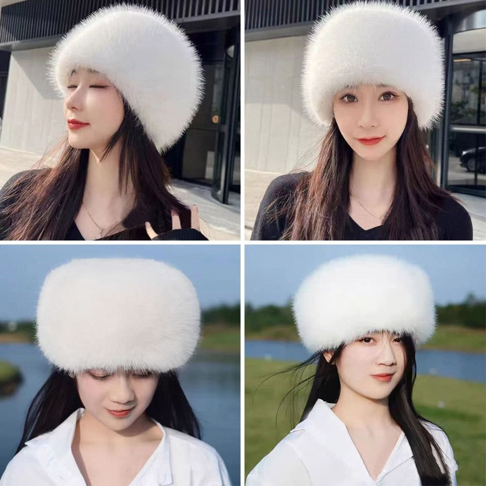 Bucket Hat Women - Outdoor Plush Plush Bucket Hat Ear