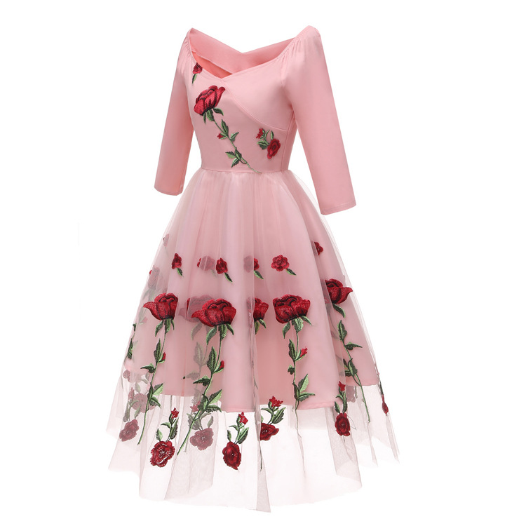 Christmas Rose Embroidery Vint - Women'S Fashion Of The 60S review and price