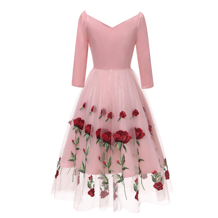 Christmas Rose Embroidery Vint - Women'S Fashion Of The 60S review and price