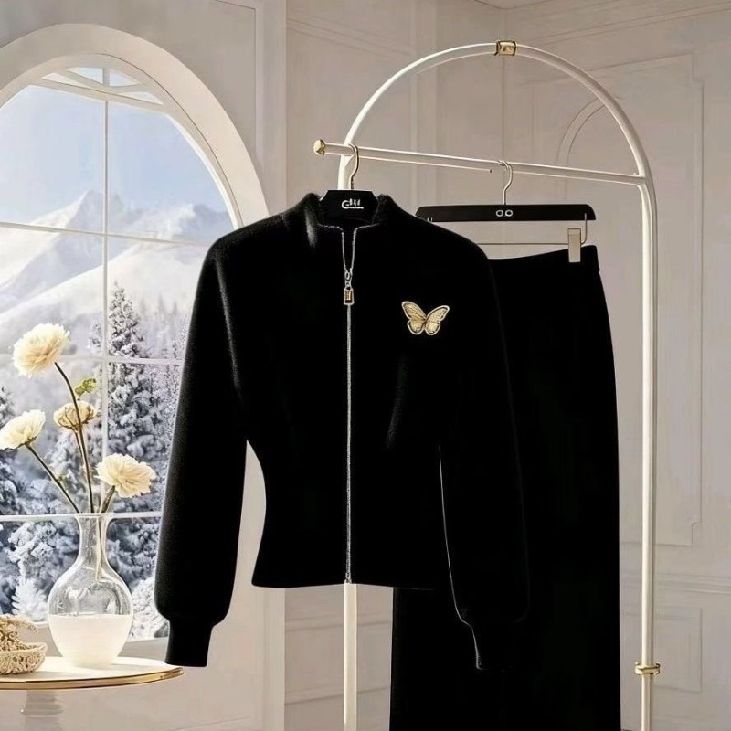 New Luxury High End Woolen Kni - Velvet Blazer Women review and price