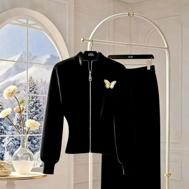 New Luxury High End Woolen Kni - Velvet Blazer Women review and price