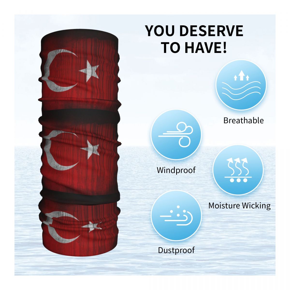 Turkey Flag Bandana Neck Gaite - Turkey Women Fashion review and price