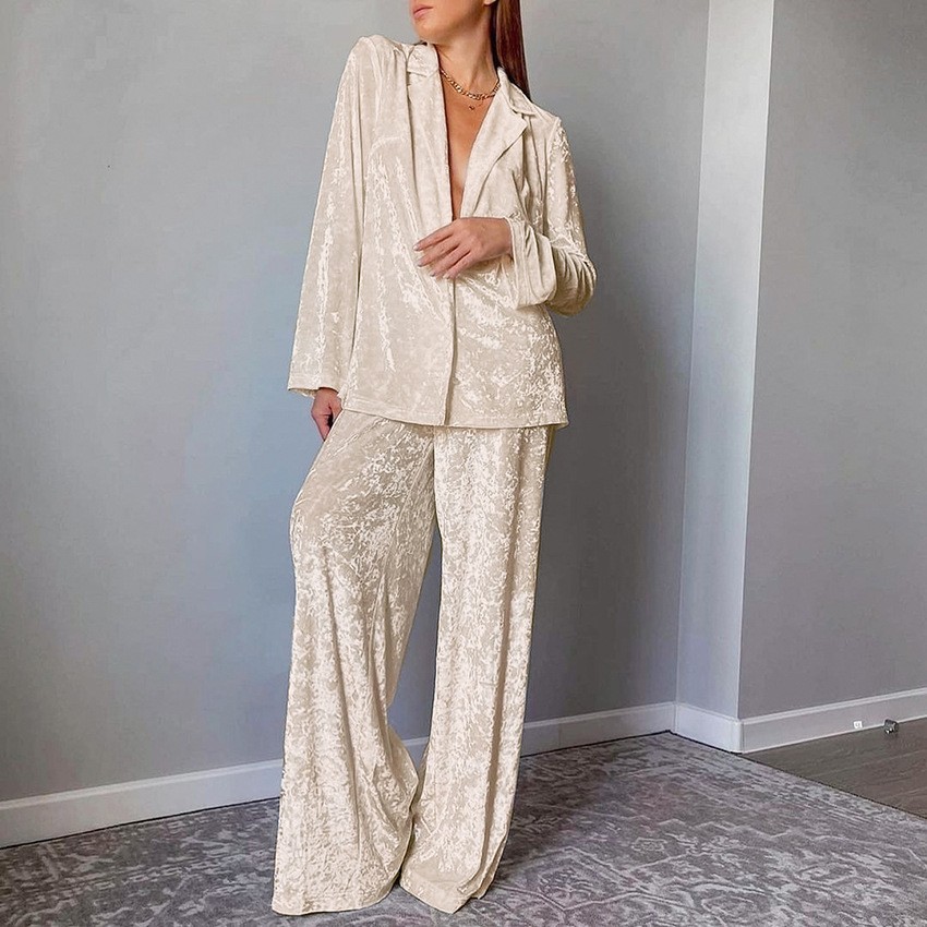 Women's 2-piece Sets Crushed V - Velvet Blazer Women review and price