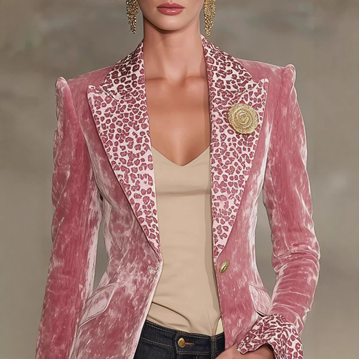 Women Velvet Blazer Leopard Pr - Velvet Blazer Women review and price