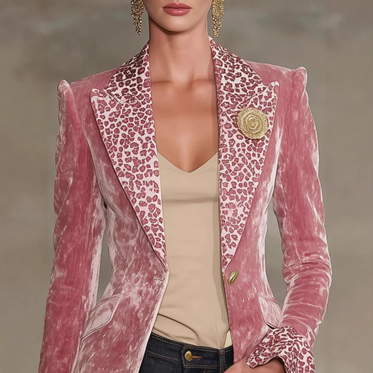 Women Velvet Blazer Leopard Pr - Velvet Blazer Women review and price