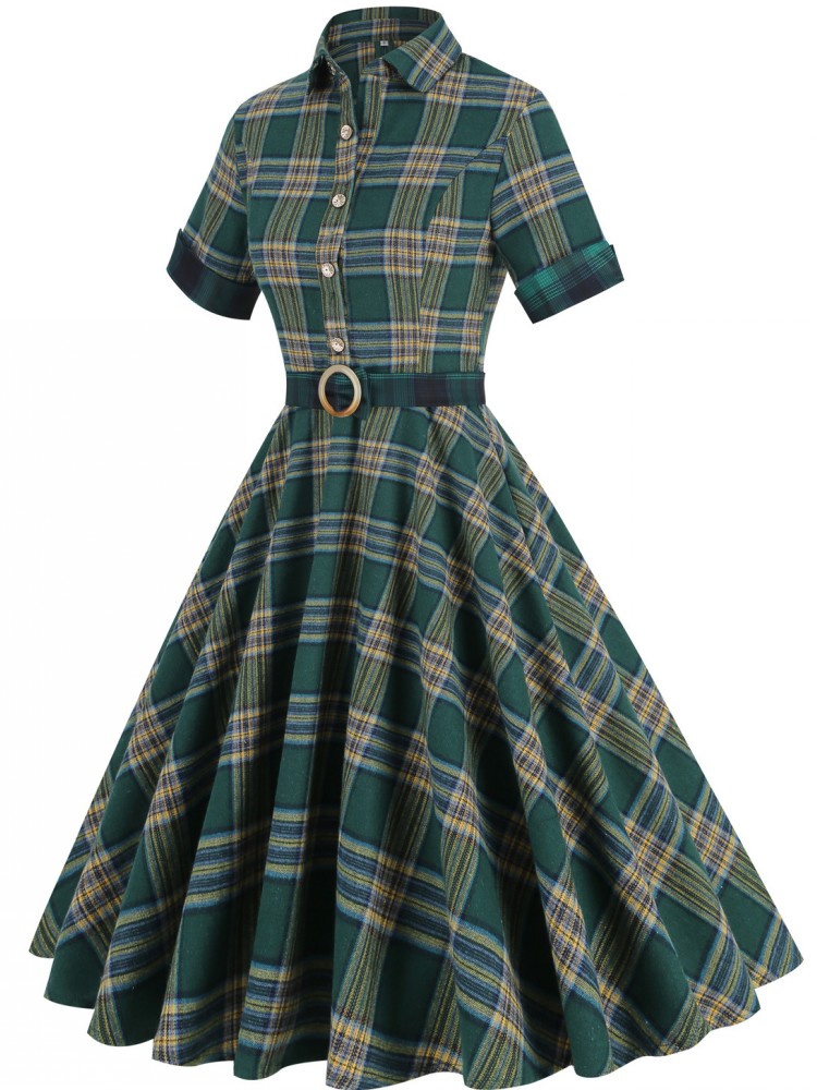 Women Pin Up Lattice Print Cas - Women'S Fashion Of The 60S review and price