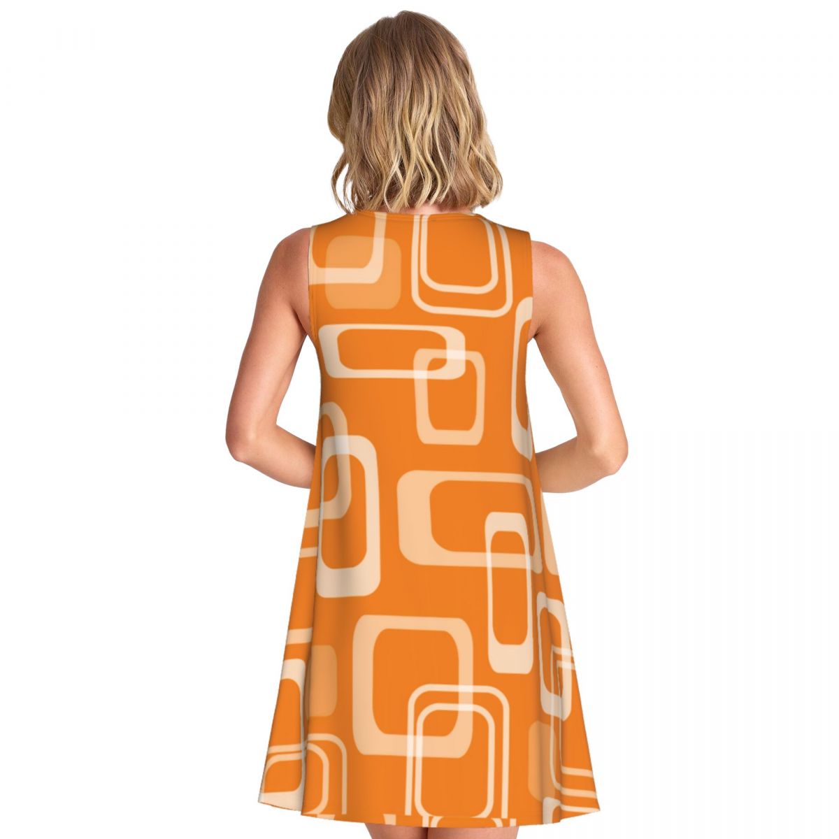 Orange Retro Mod Dress 60s Squ - Women'S Fashion Of The 60S review and price