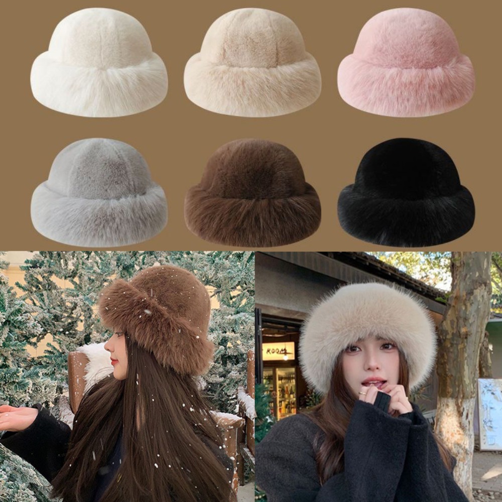 New Warm Fluffy Fur Bucket Hat - Bucket Hat Women review and price