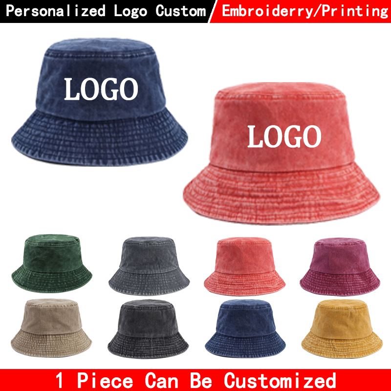 Custom Logo Denim Bucket Hat F - Bucket Hat Women review and price