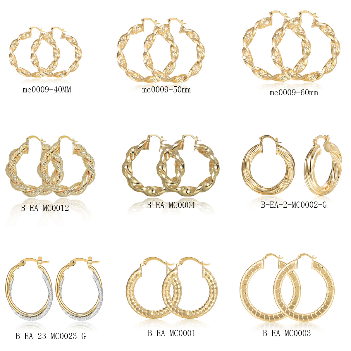 9 Pairs 18K Gold Plated Copper - Women'S Fashion Website review and price