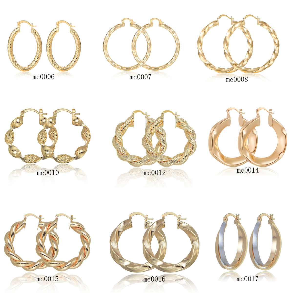 9 Pairs 18K Gold Plated Copper - Women'S Fashion Website review and price