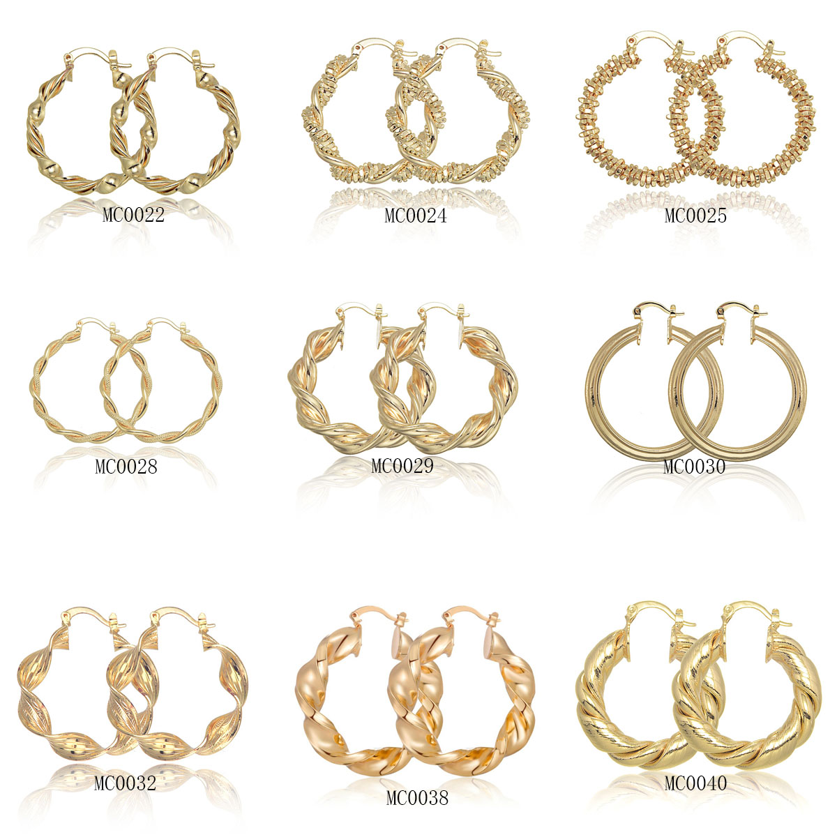 9 Pairs 18K Gold Plated Copper - Women'S Fashion Website review and price