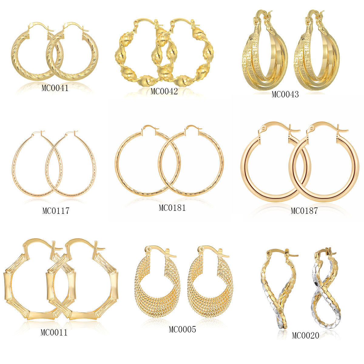 9 Pairs 18K Gold Plated Copper - Women'S Fashion Website review and price