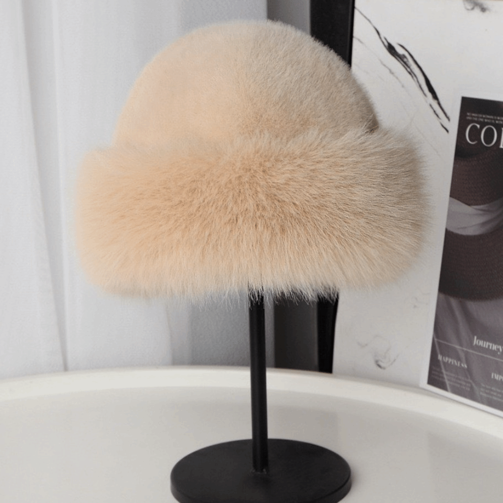 Fashion Headwear Fluffy Fur Wi - Bucket Hat Women review and price