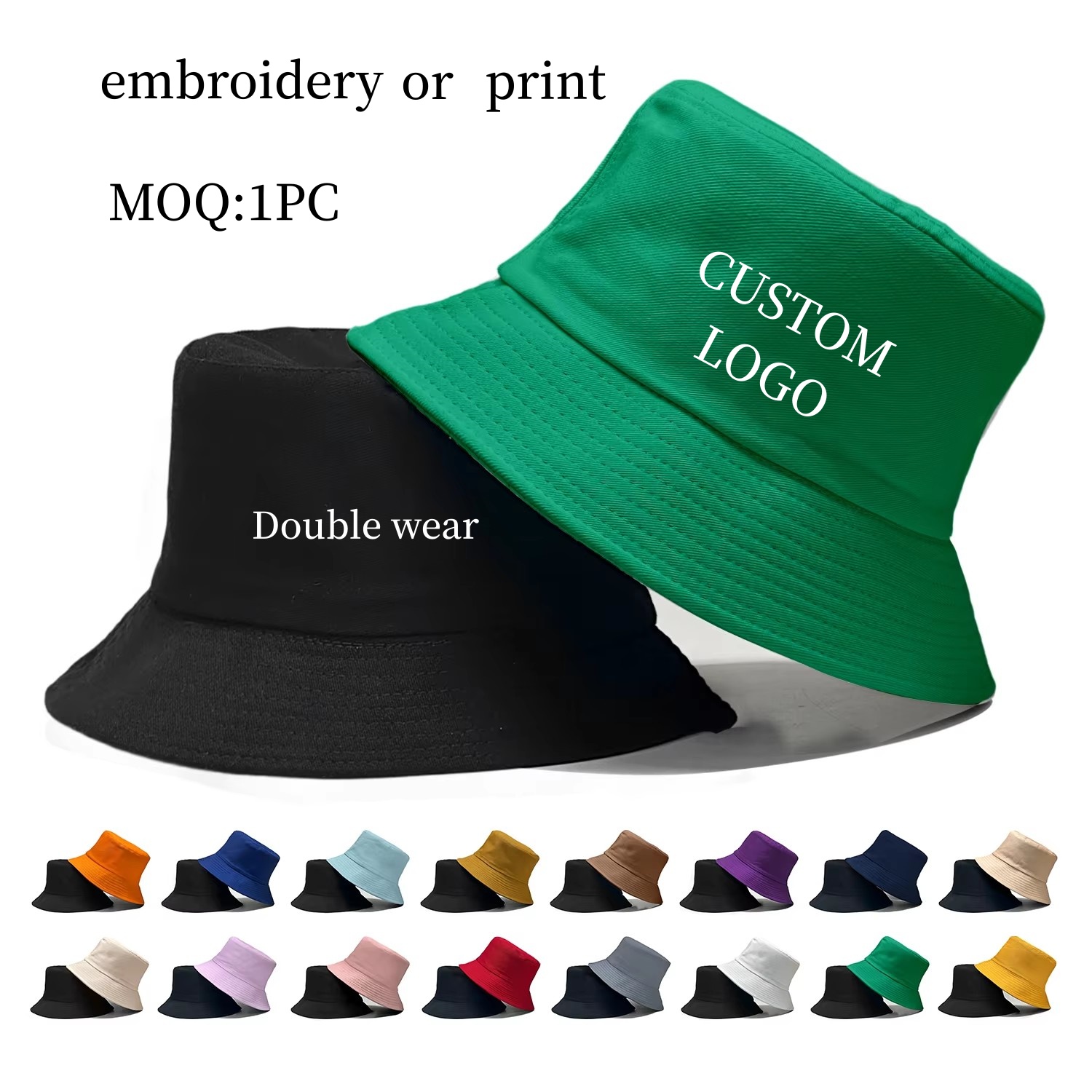 Custom Logo Double Side Fisher - Bucket Hat Women review and price