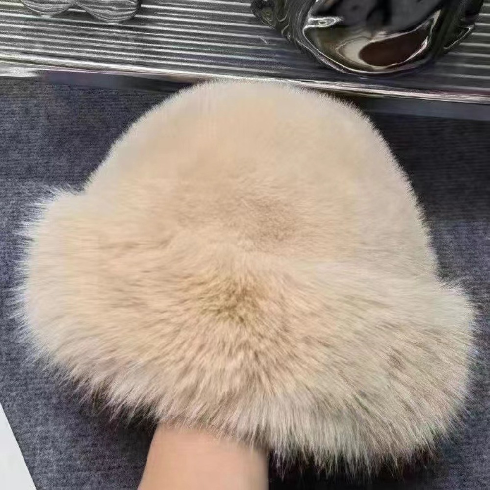 New Warm Fluffy Fur Bucket Hat - Bucket Hat Women review and price