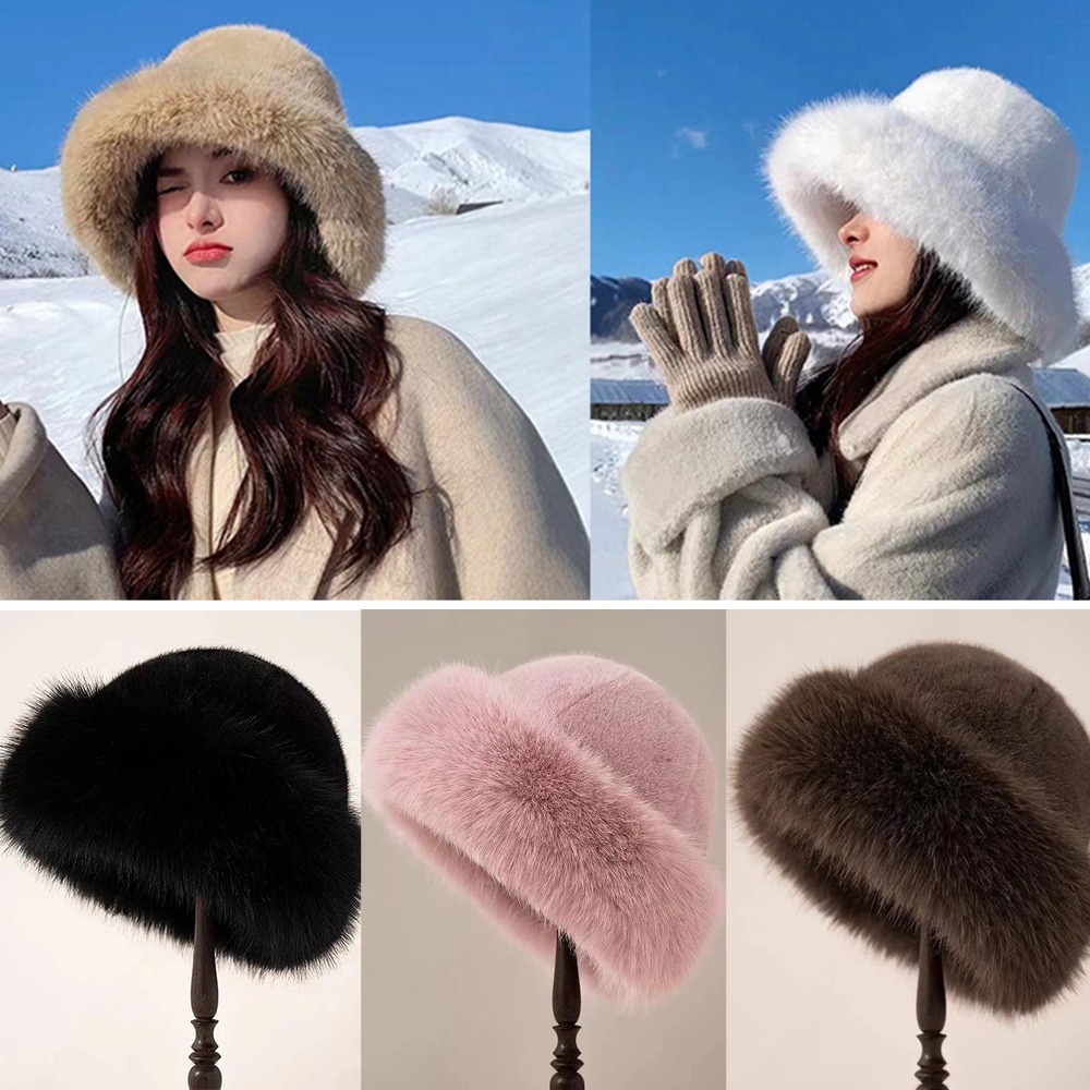New Warm Fluffy Fur Bucket Hat - Bucket Hat Women review and price