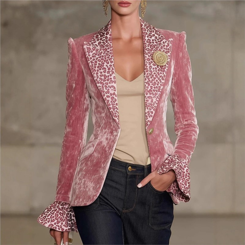 Luxury Solid Color Velvet Blaz - Velvet Blazer Women review and price