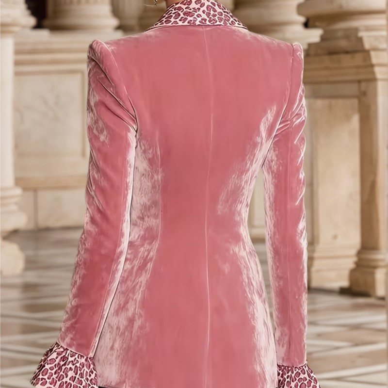Luxury Solid Color Velvet Blaz - Velvet Blazer Women review and price