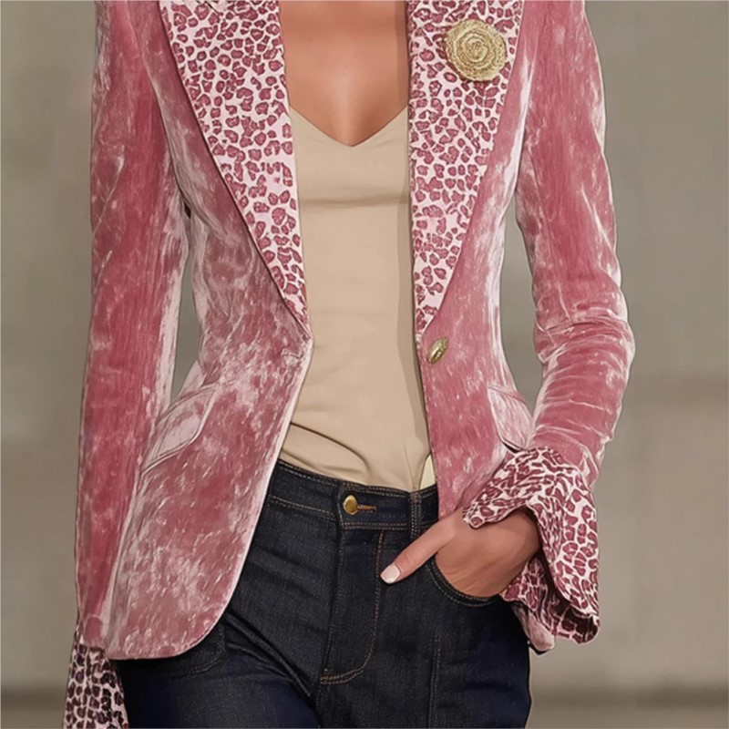 Luxury Solid Color Velvet Blaz - Velvet Blazer Women review and price