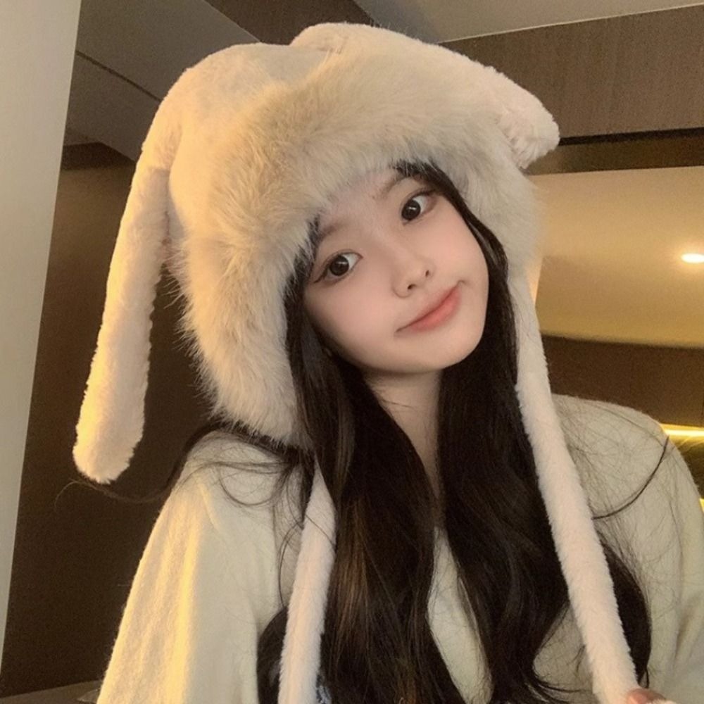 New Warm Winter Hat Woolen Ear - Bucket Hat Women review and price