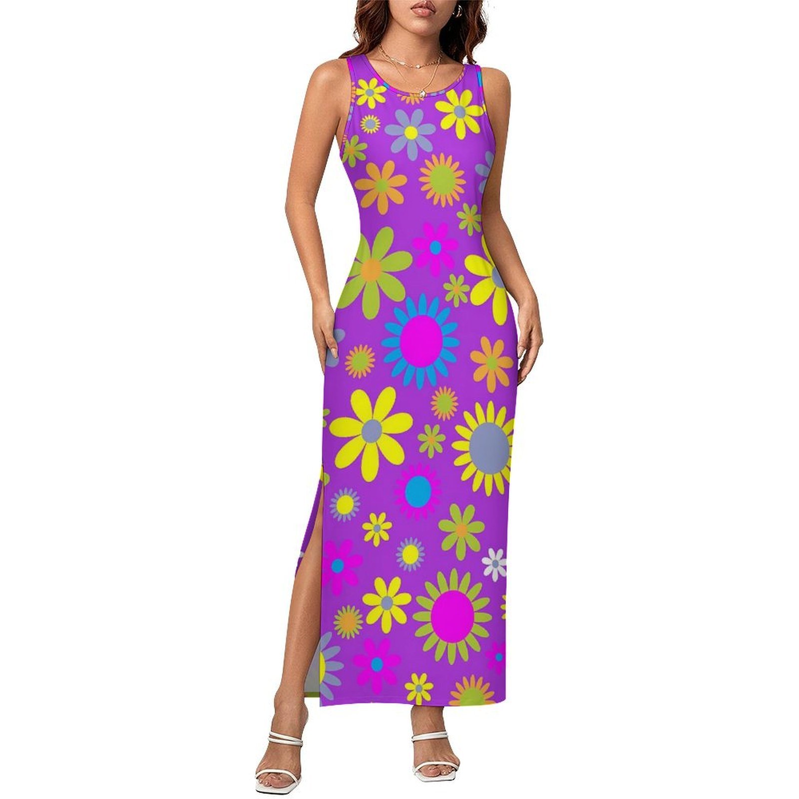 Flower Power Dress Sleeveless  - Women'S Fashion In The 1960S review and price