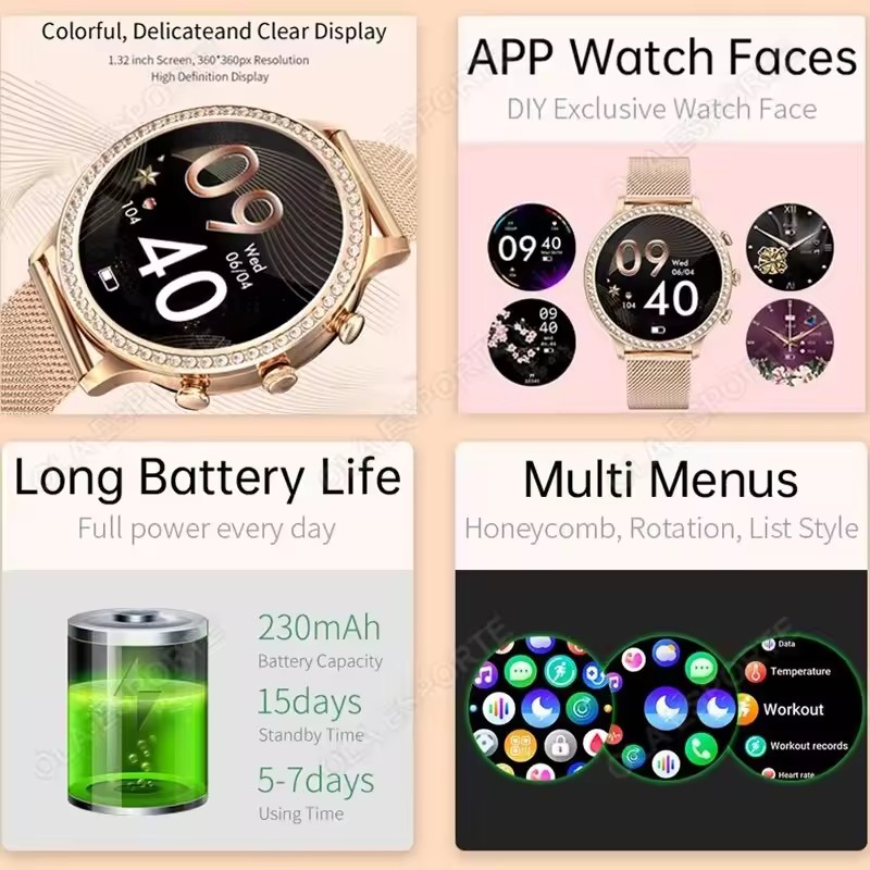 Elegant Ladies' Smartwatch Blu - Turkey Women Fashion review and price