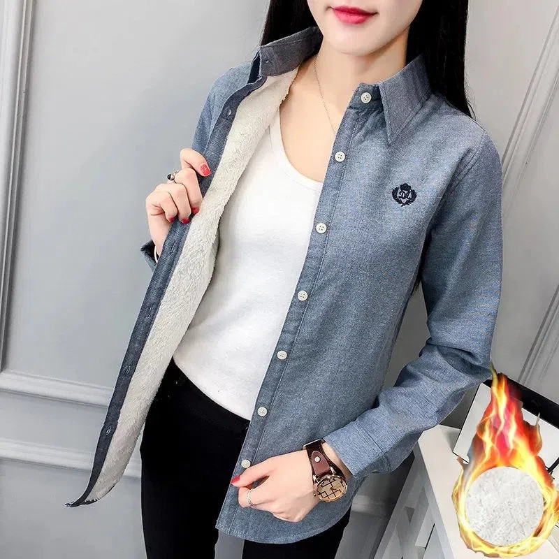 Fashion Add Velvet Warm Shirt  - Velvet Blazer Women review and price
